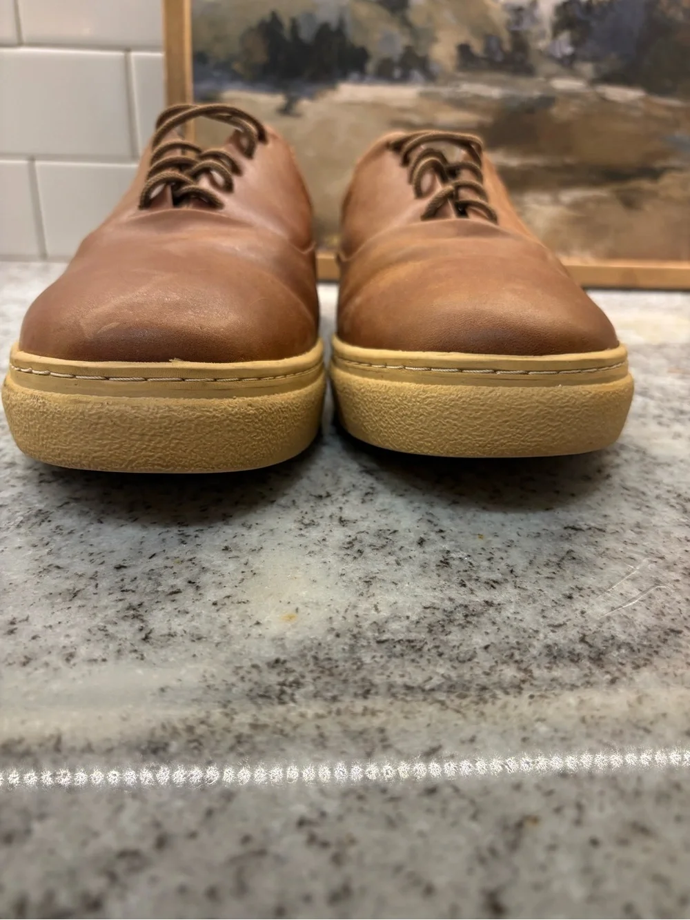 Men's Casual Leather Sneakers in Brown Oliberte size 11.5/ 12 EU 45